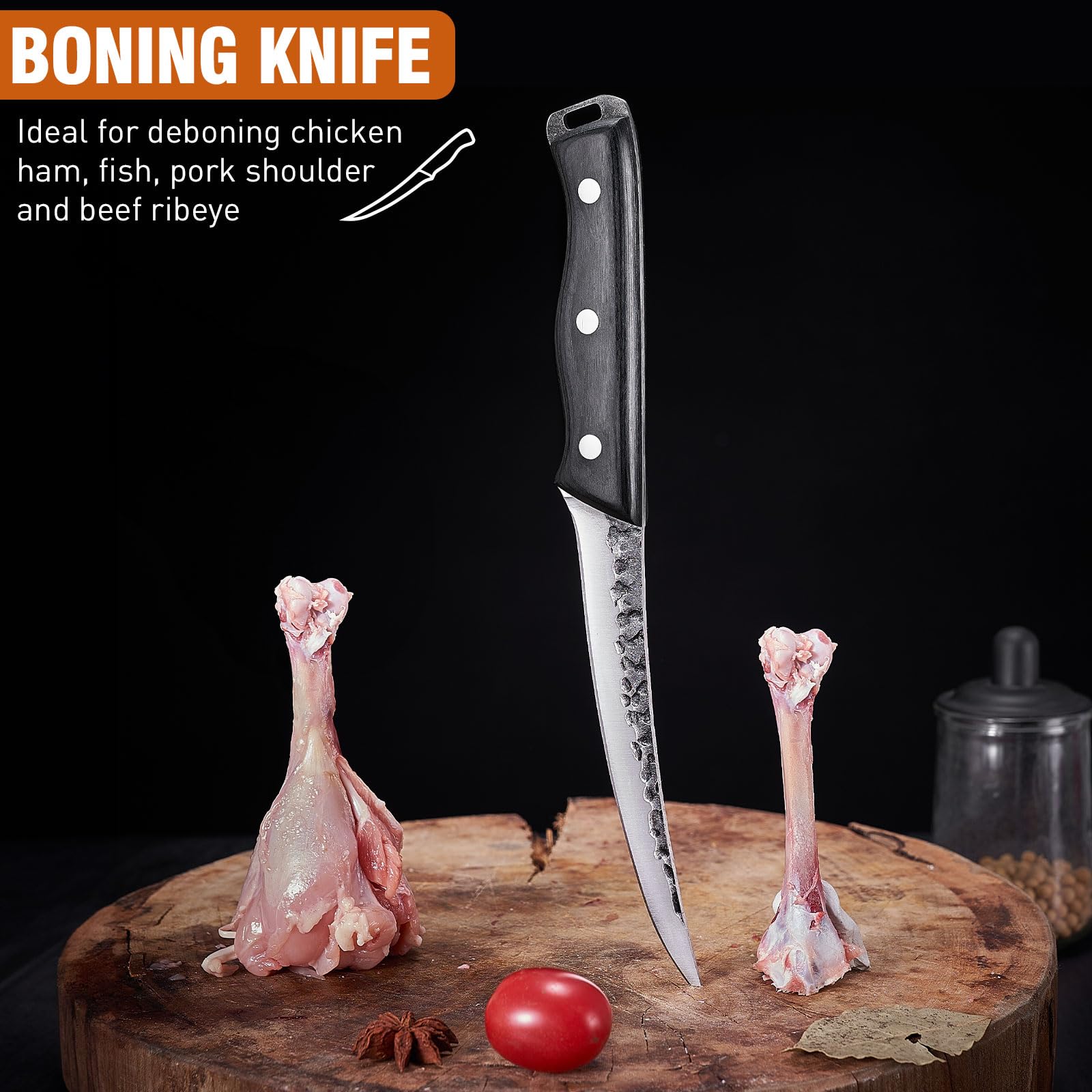 Naitesen 6.5-inch boning knife for precise deboning and trimming.