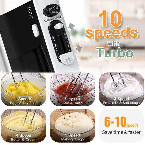 Naitesen 600W hand mixer offers 10 speeds for precise control