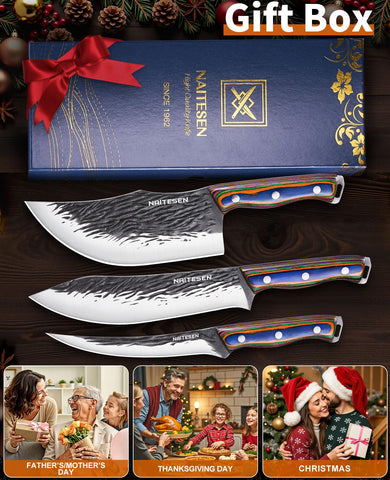 Naitesen gift box set of three knives, ideal for gifting