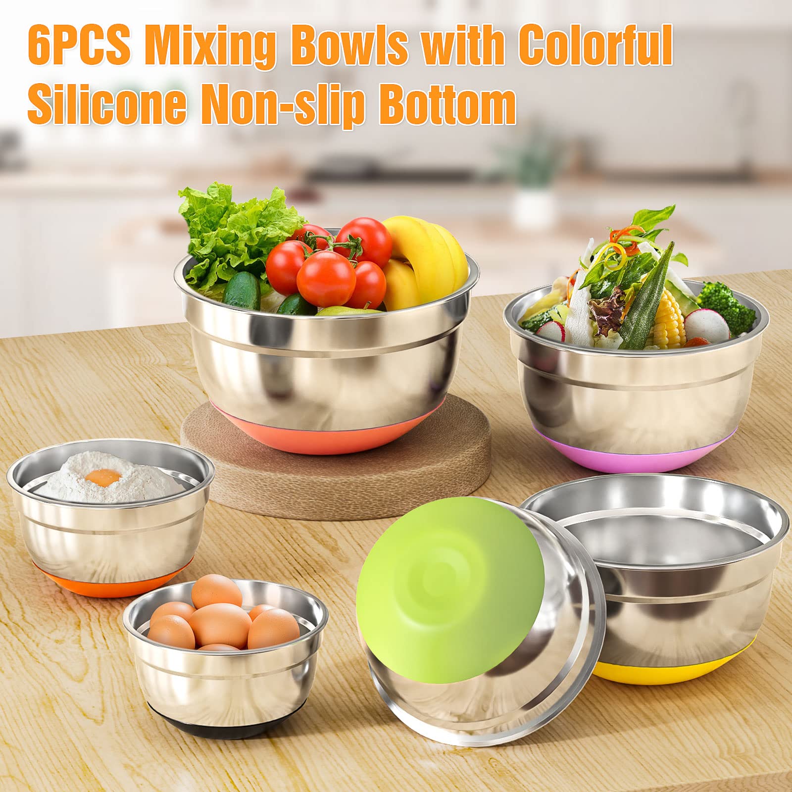 Naitesen storage base keeps mixer and attachments neatly stowed.