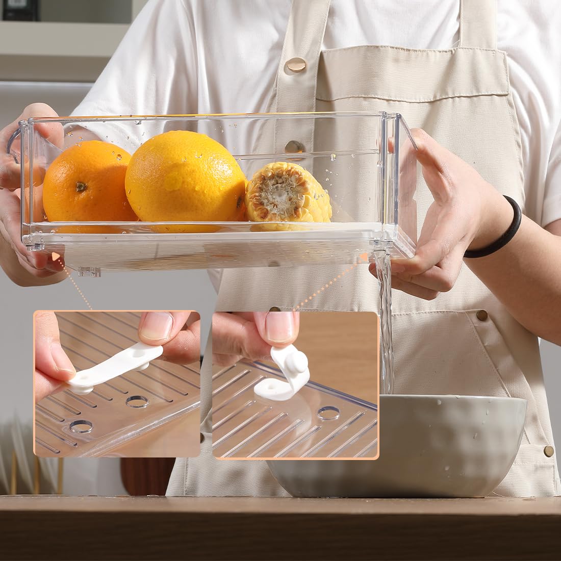 Naivees slim design fits narrow shelves and drawers