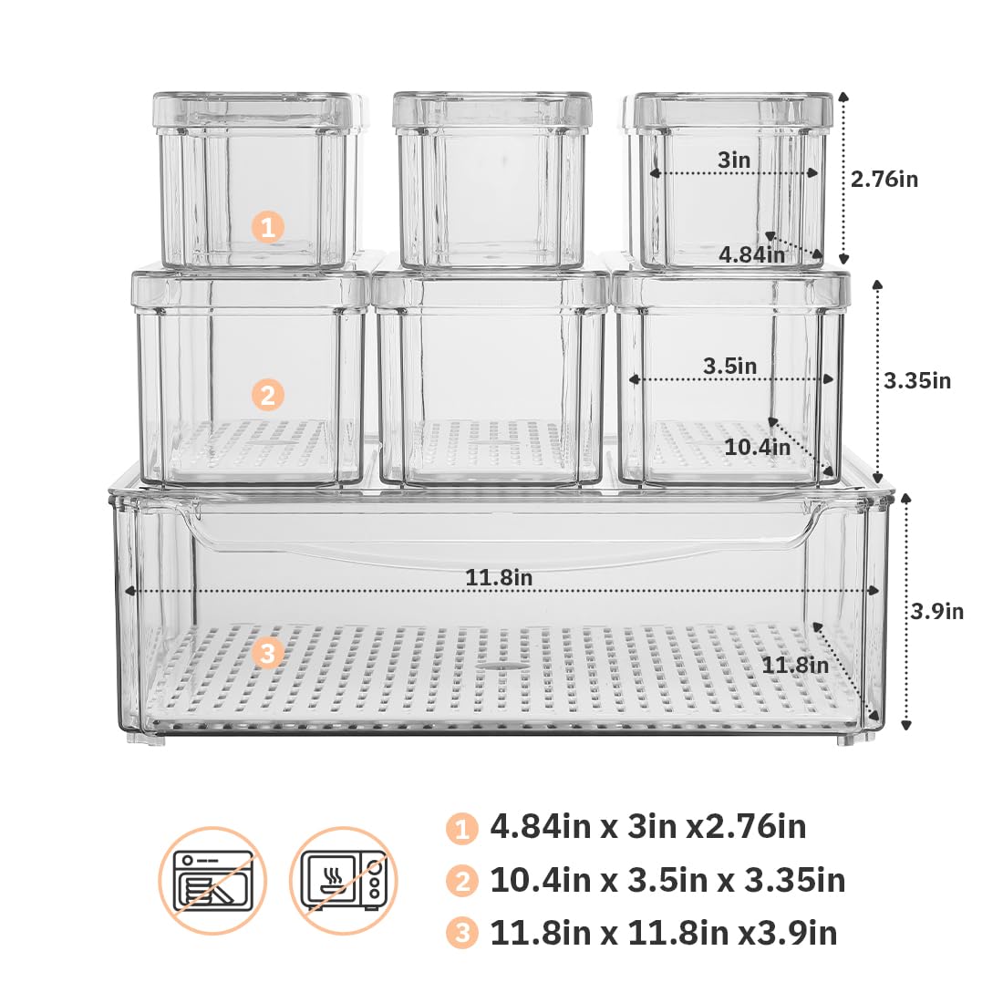 Naivees stackable fridge organizer bins maximize space and accessibility