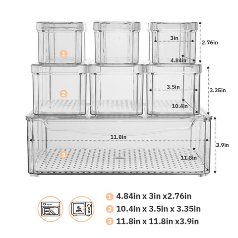 Naivees stackable fridge organizer bins maximize space and accessibility