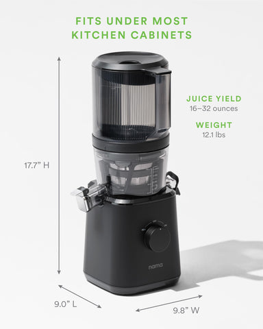 Nama J2 200W motor operates quietly for uninterrupted juicing sessions.