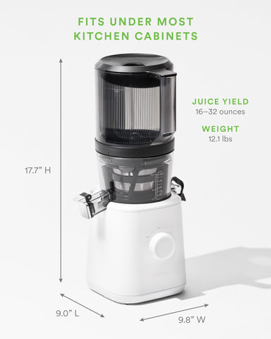 Nama J2 50 RPM slow juicing preserves nutrients and yields richer juice.