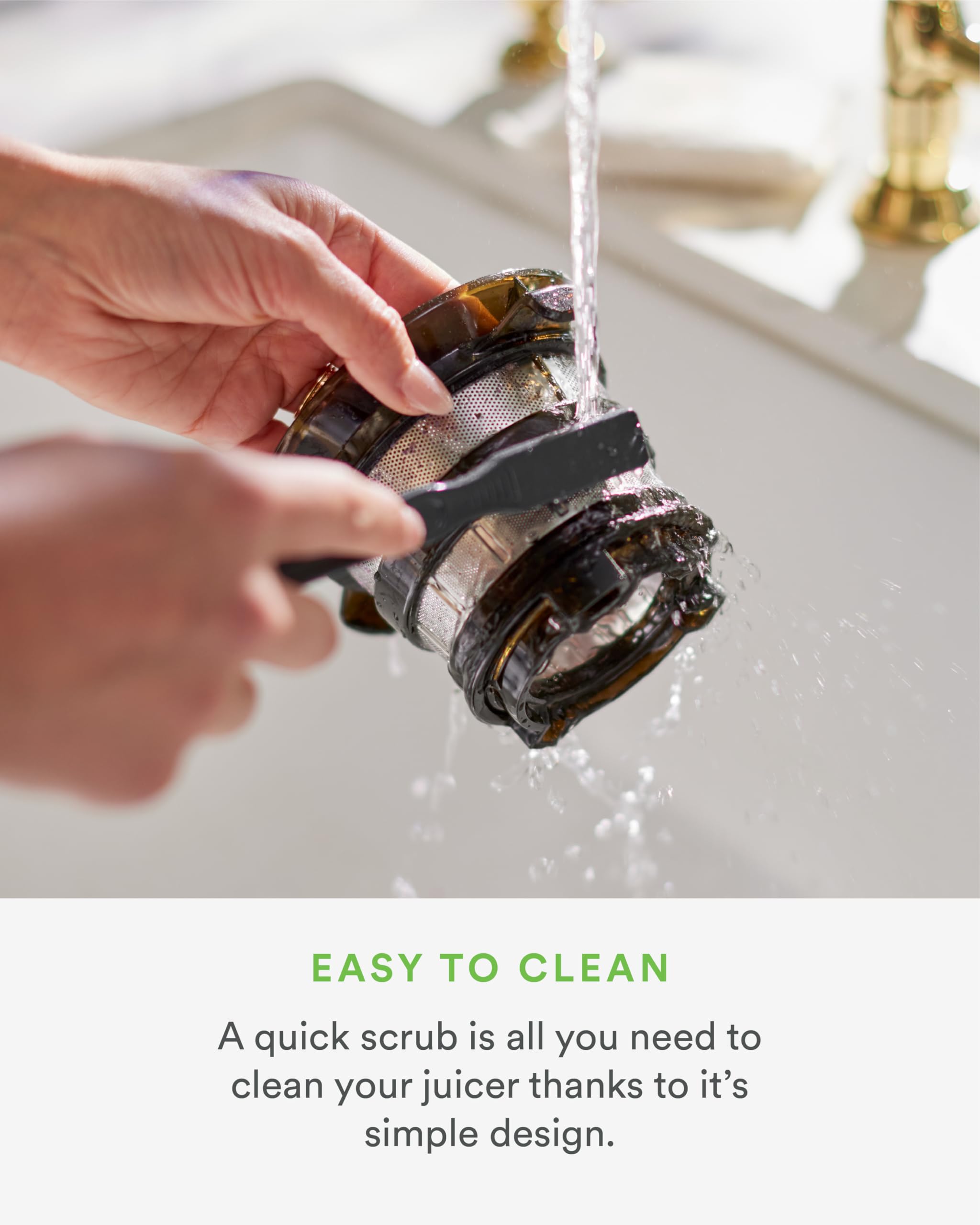 Nama J2 cleaning brush included for easy grime removal.