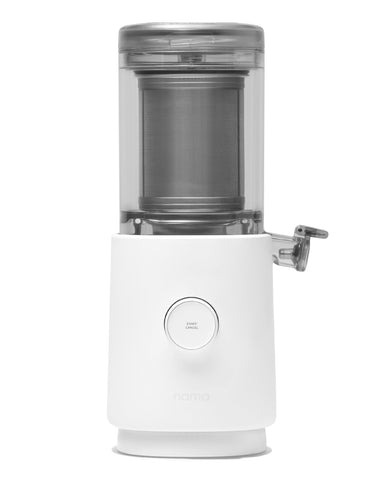Nama M1 milk maker front view showing compact design for quick plant-based milks