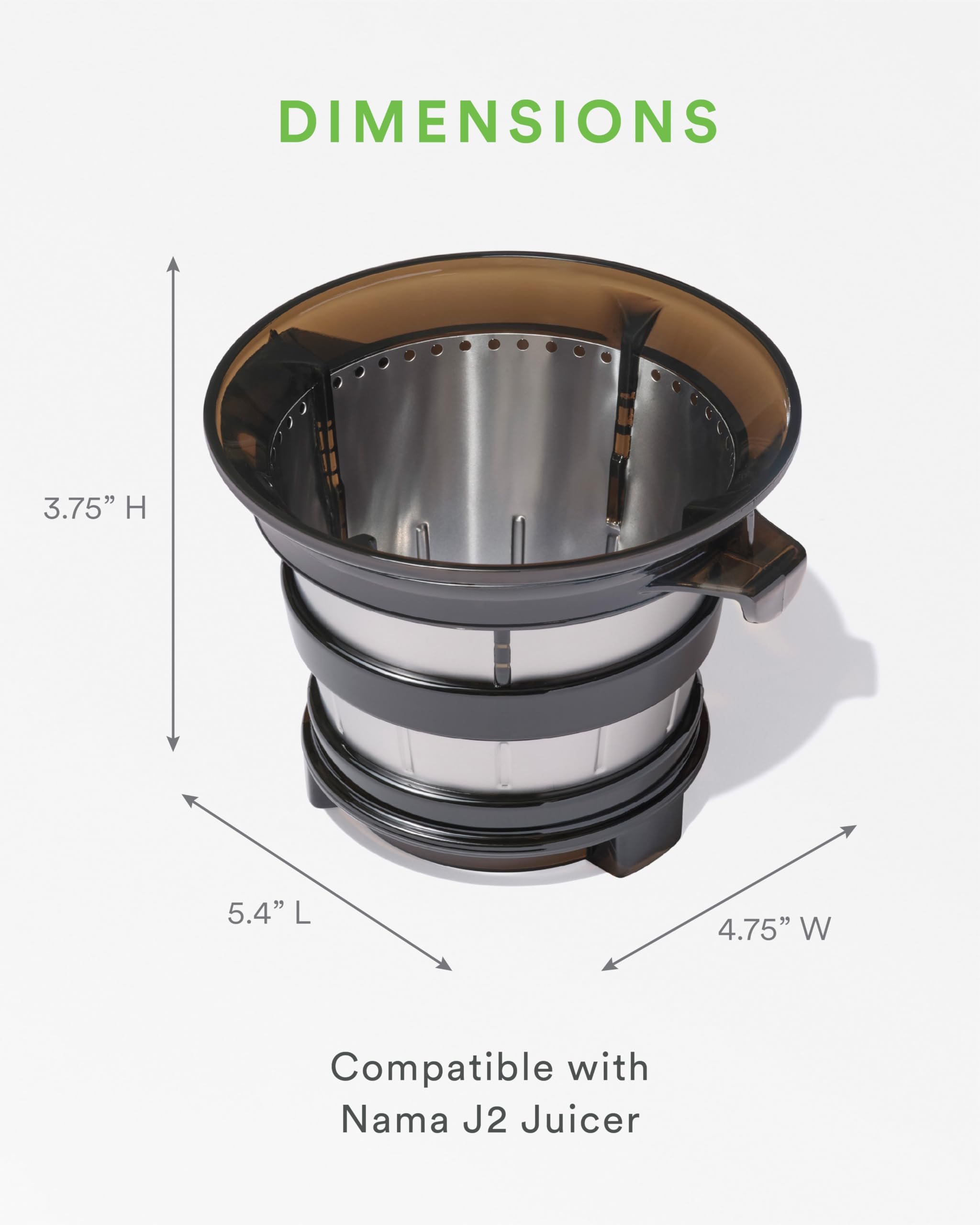 Clear setup in minutes by swapping with Nama J2 juicer for sorbet making.