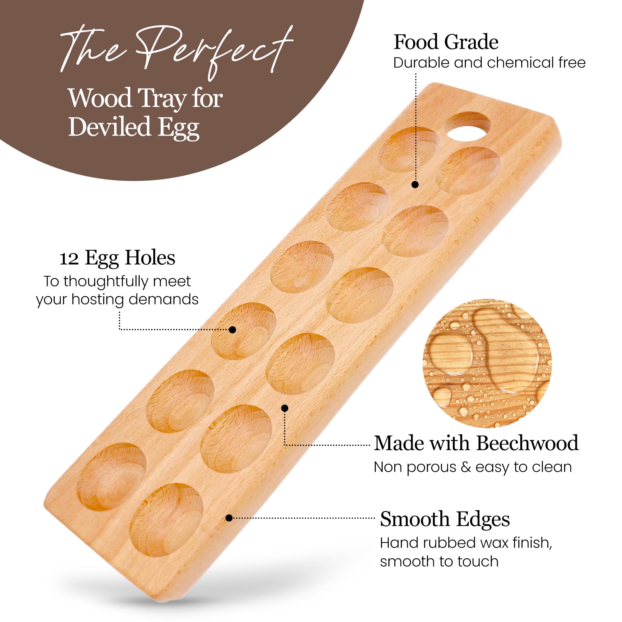 Namre' deviled egg plate doubles as a picnic or BBQ serving dish.