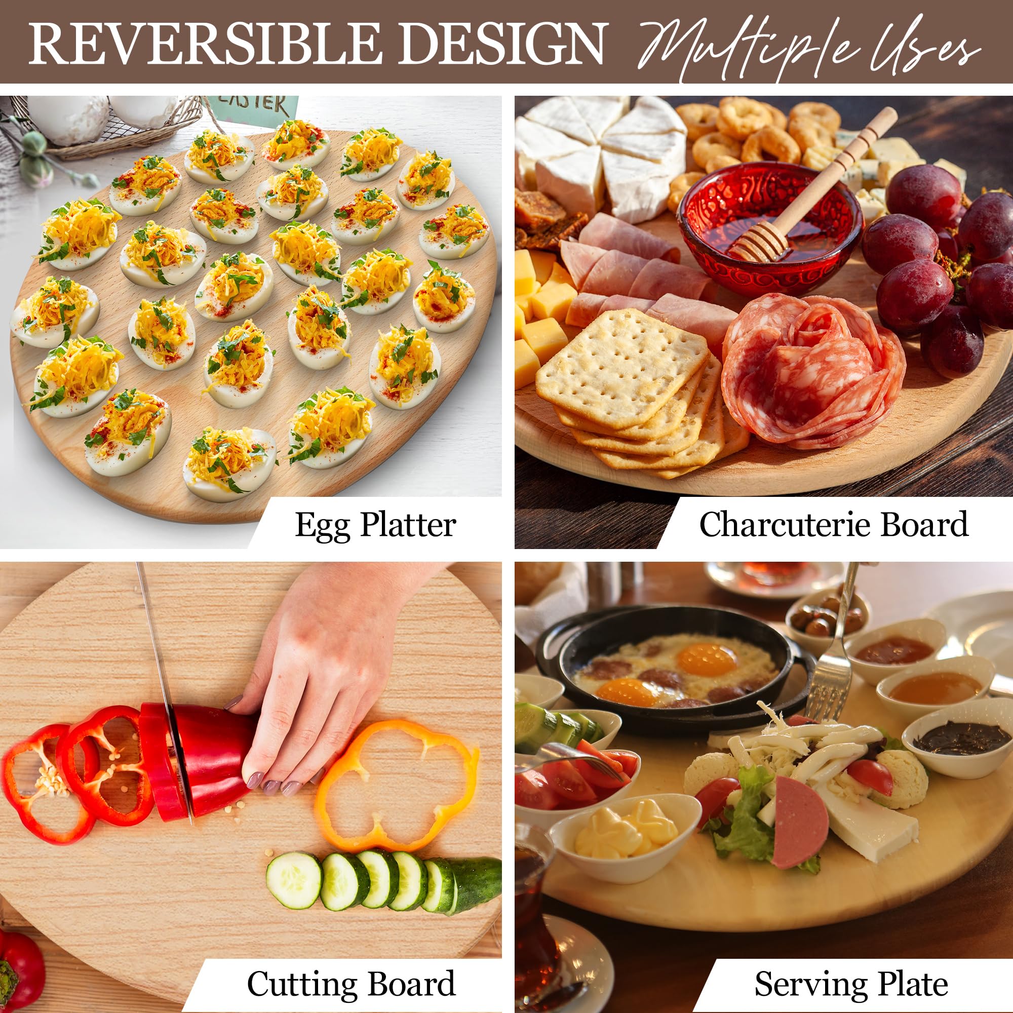 Namre' reversible board serves as eggs and charcuterie platter.