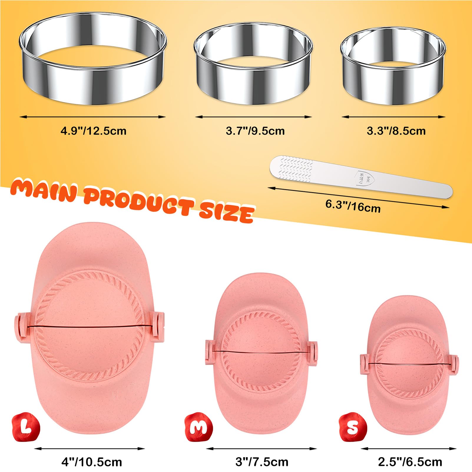 NAMUPIE ring cutters stainless steel trio for versatile dumpling sizes