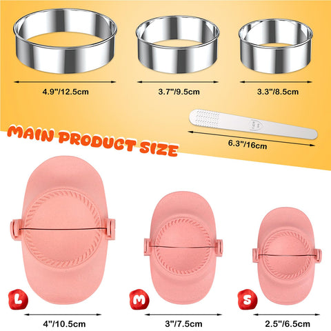 NAMUPIE ring cutters stainless steel trio for versatile dumpling sizes