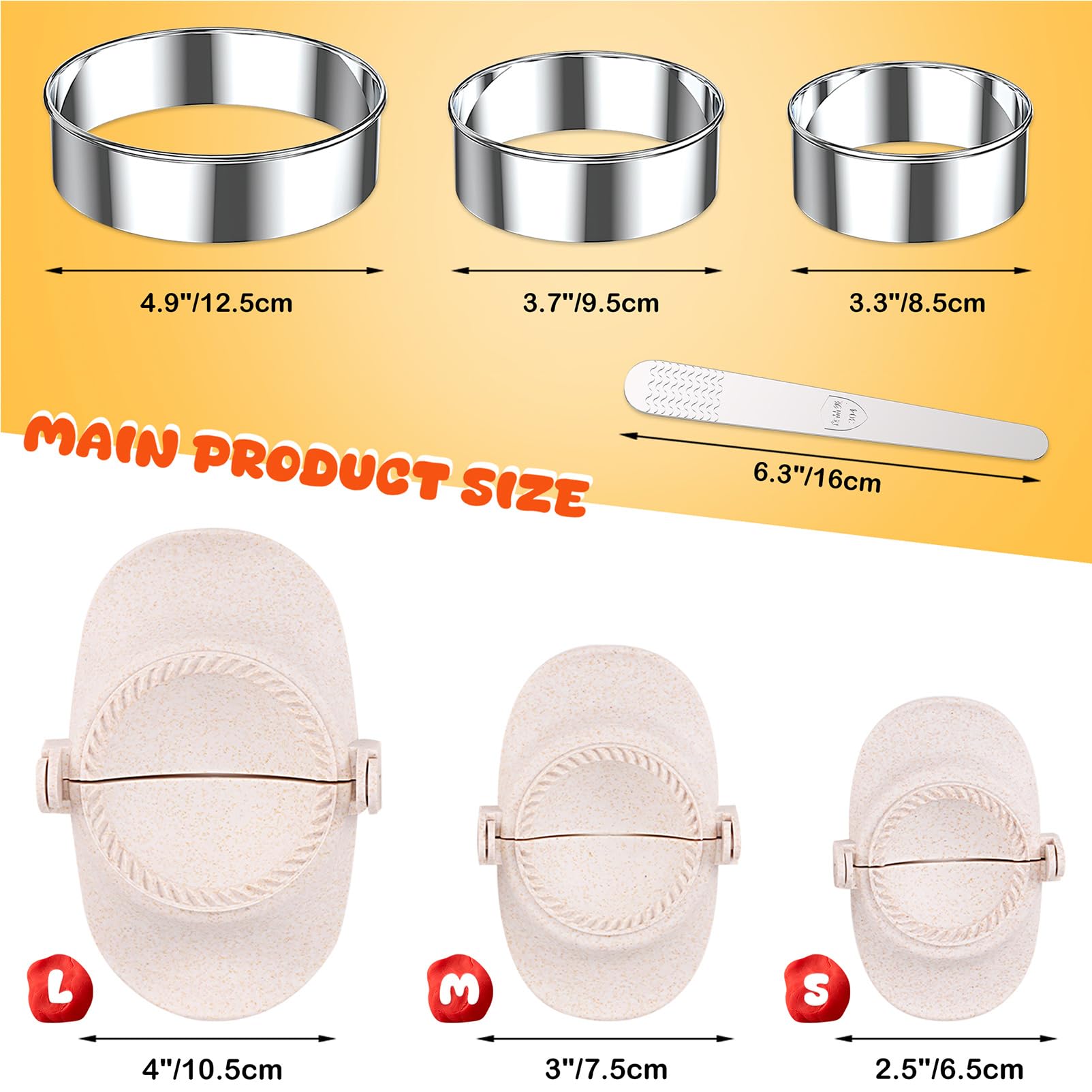 NAMUPIE dumpling maker ring cutters for precise dumpling shapes.