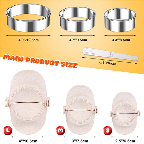 NAMUPIE dumpling maker ring cutters for precise dumpling shapes.