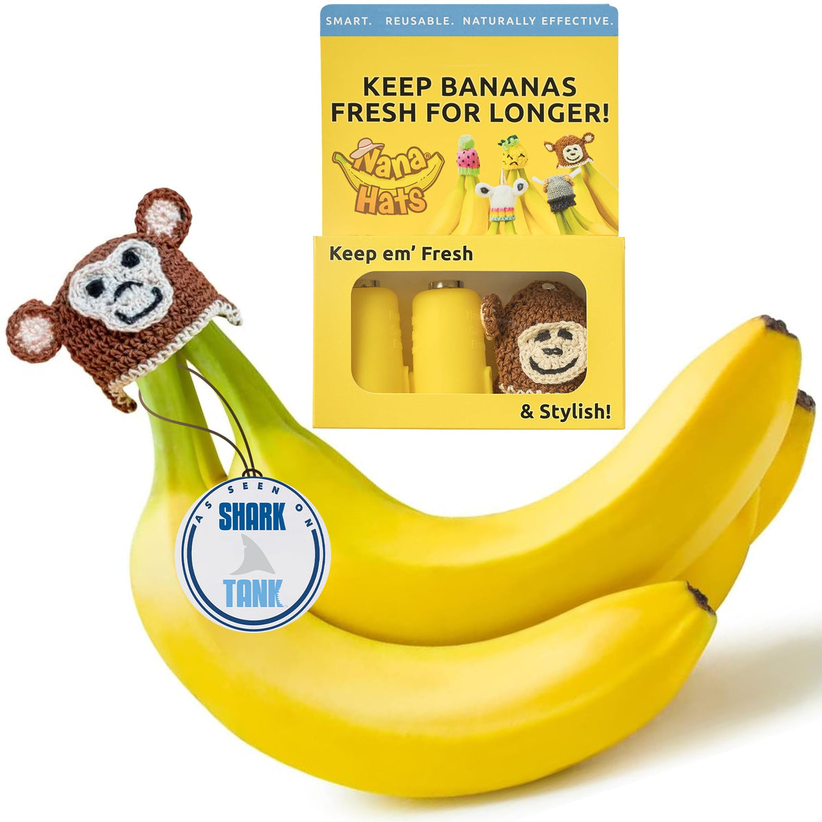NANA HATS banana freshness cap slows ripening for longer freshness