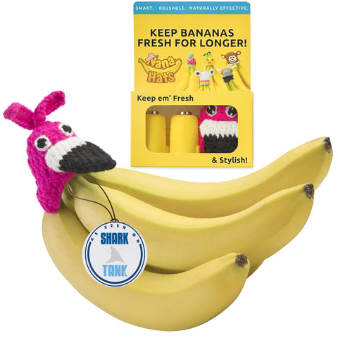 NANA HATS freshness keeper closeup shows longer-lasting bananas