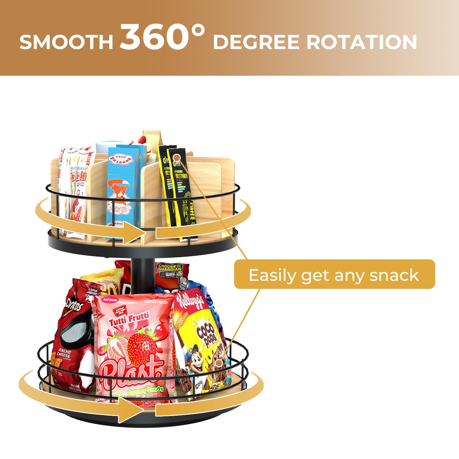 NANAGIFTREE Snack Organizer durable construction withstands daily use.