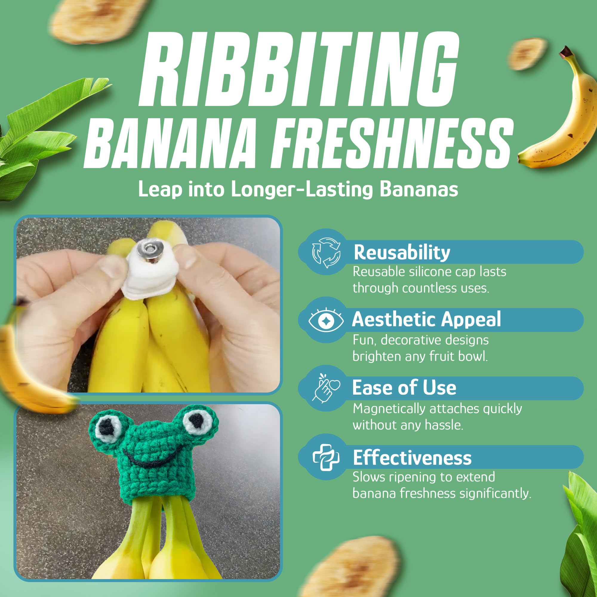 NANA HATS ideal for organic bananas in bowls, baskets, or on counters.