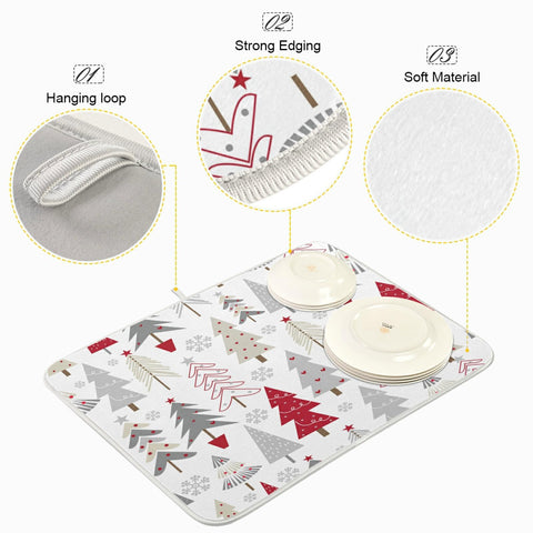 Nander dish drying mat close-up shows absorbent polyester surface