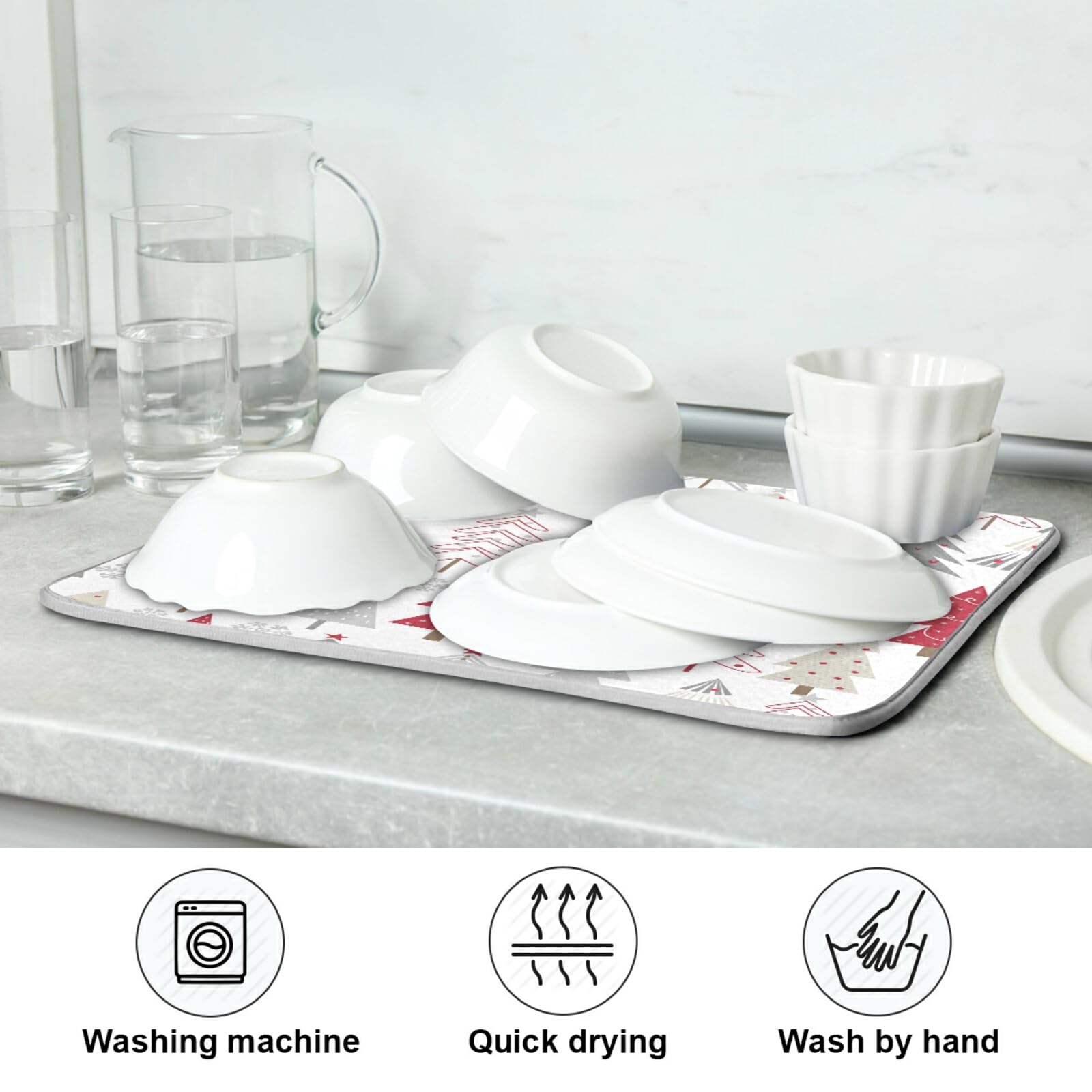 Nander easy-clean foldable drying mat ready for machine wash and reuse