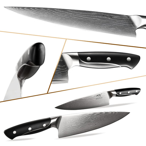 NANFANG BROTHERS Damascus Santoku 6.6-inch offers versatile prep.