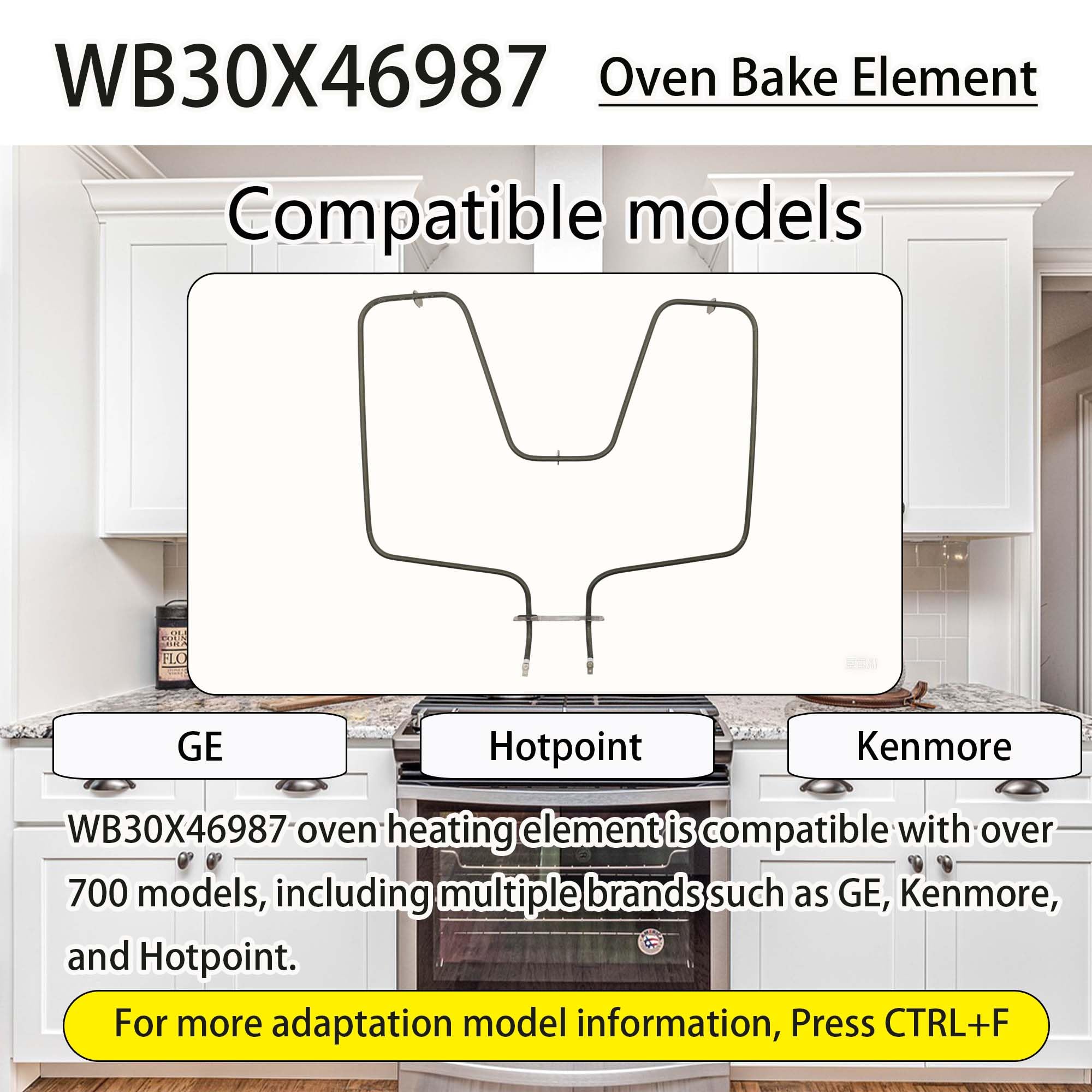 Nanrton WB30X46987 compatible models list clearly showing model numbers.