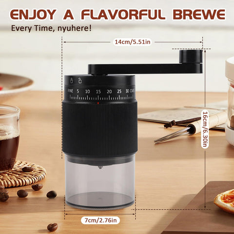 NANSPATH ceramic burr grinder promotes heat control preserving aromas during grinding
