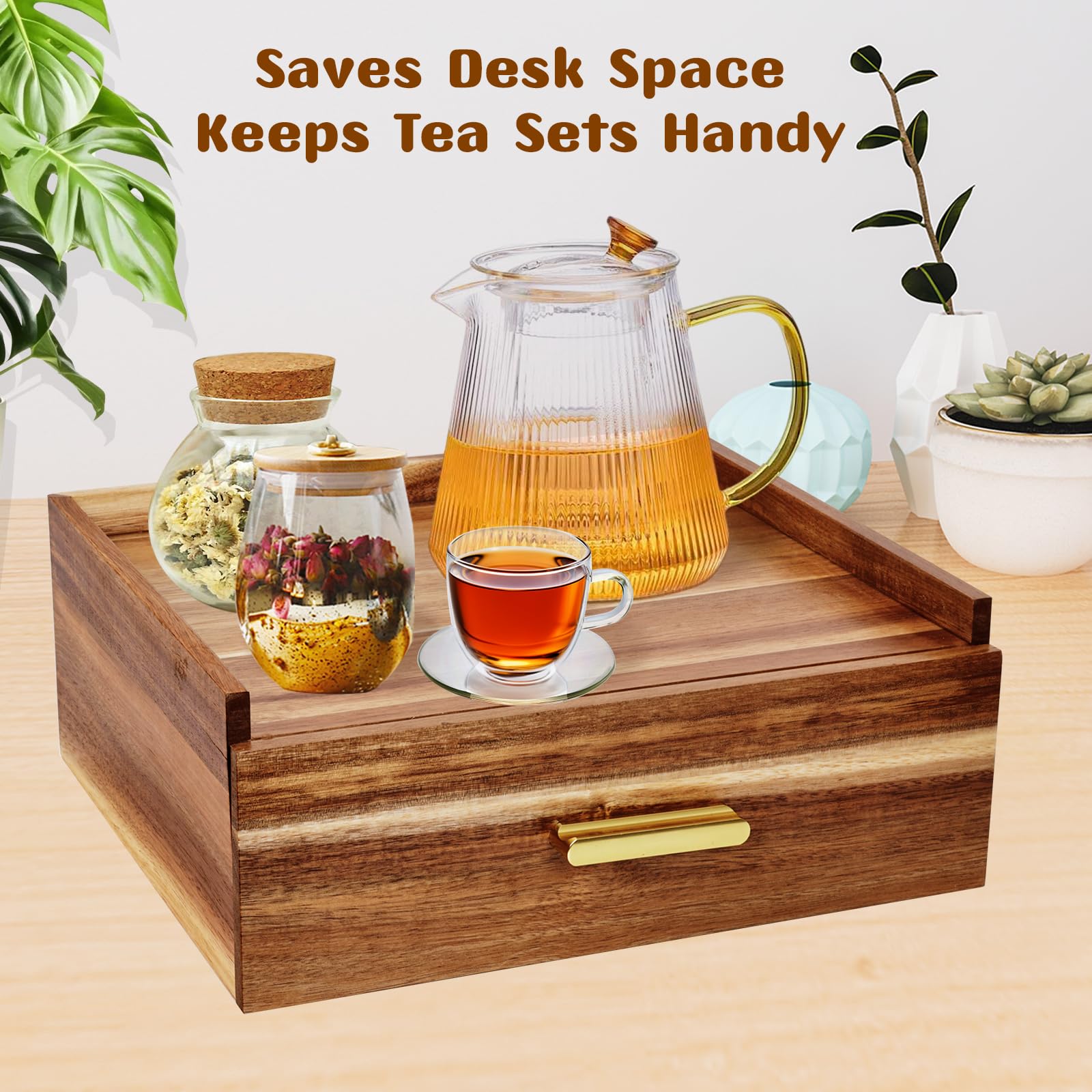 NANXITU 12-compartment tea storage highlights ample organization for bags.