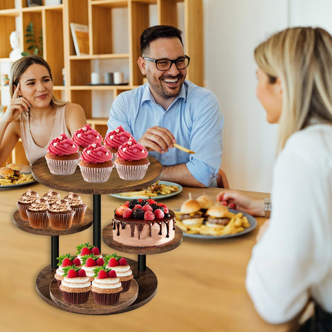 NANXITU 360-degree rotating stand showcases treats from all angles for party-ready visuals.