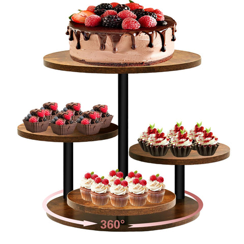 NANXITU 4-tier cupcake tower display at a wedding, elevating dessert presentation.