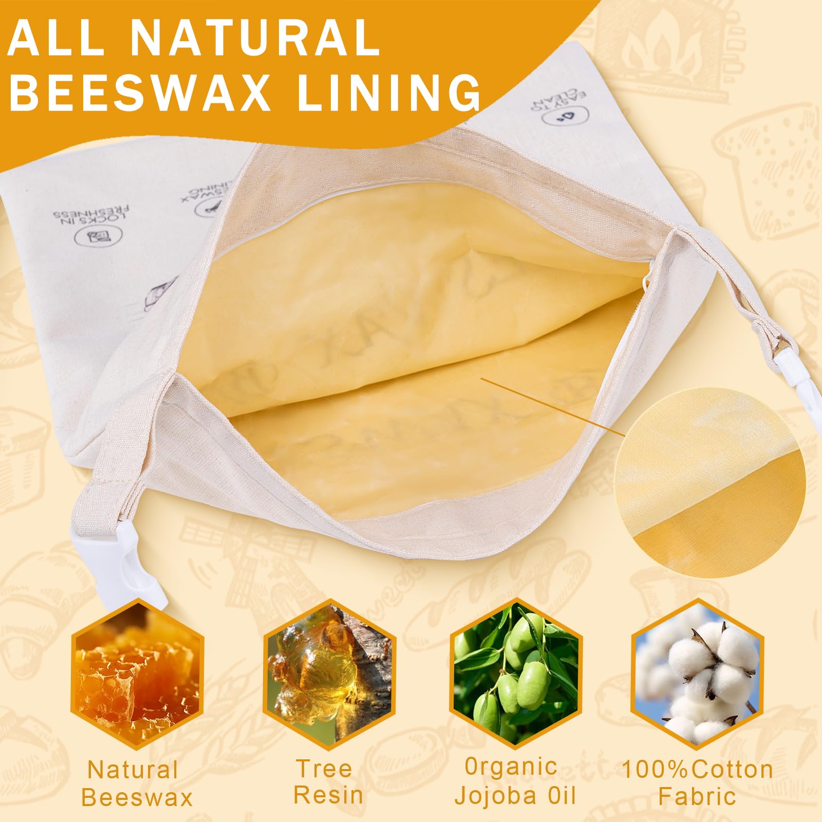 NANYI bread bag being rinsed after use for easy cleaning.