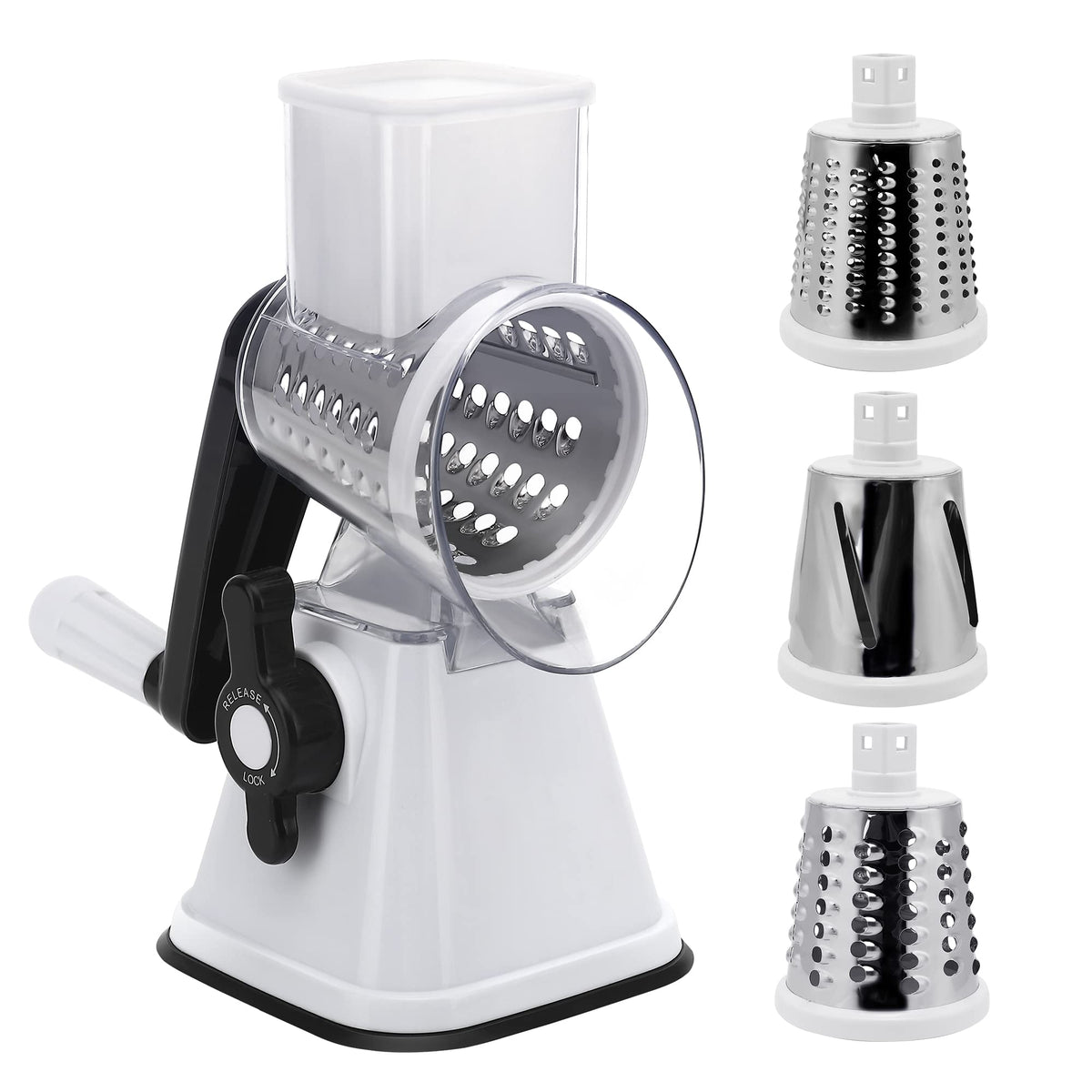 NaOHshp cheese grater with handle offers easy shredding and control.