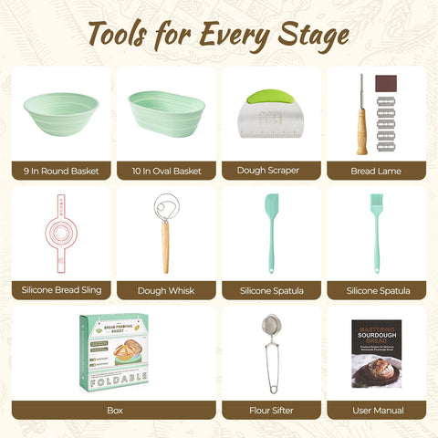 Napute flour sifter for light, even dusting before bake.