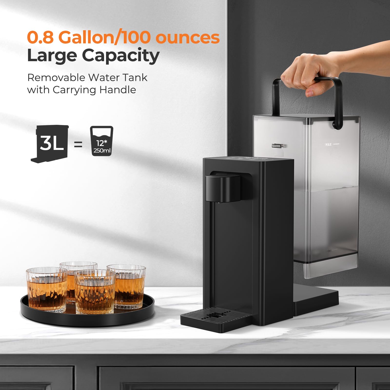 Narcissus D30 BPA-free water-contact parts for safe daily use.