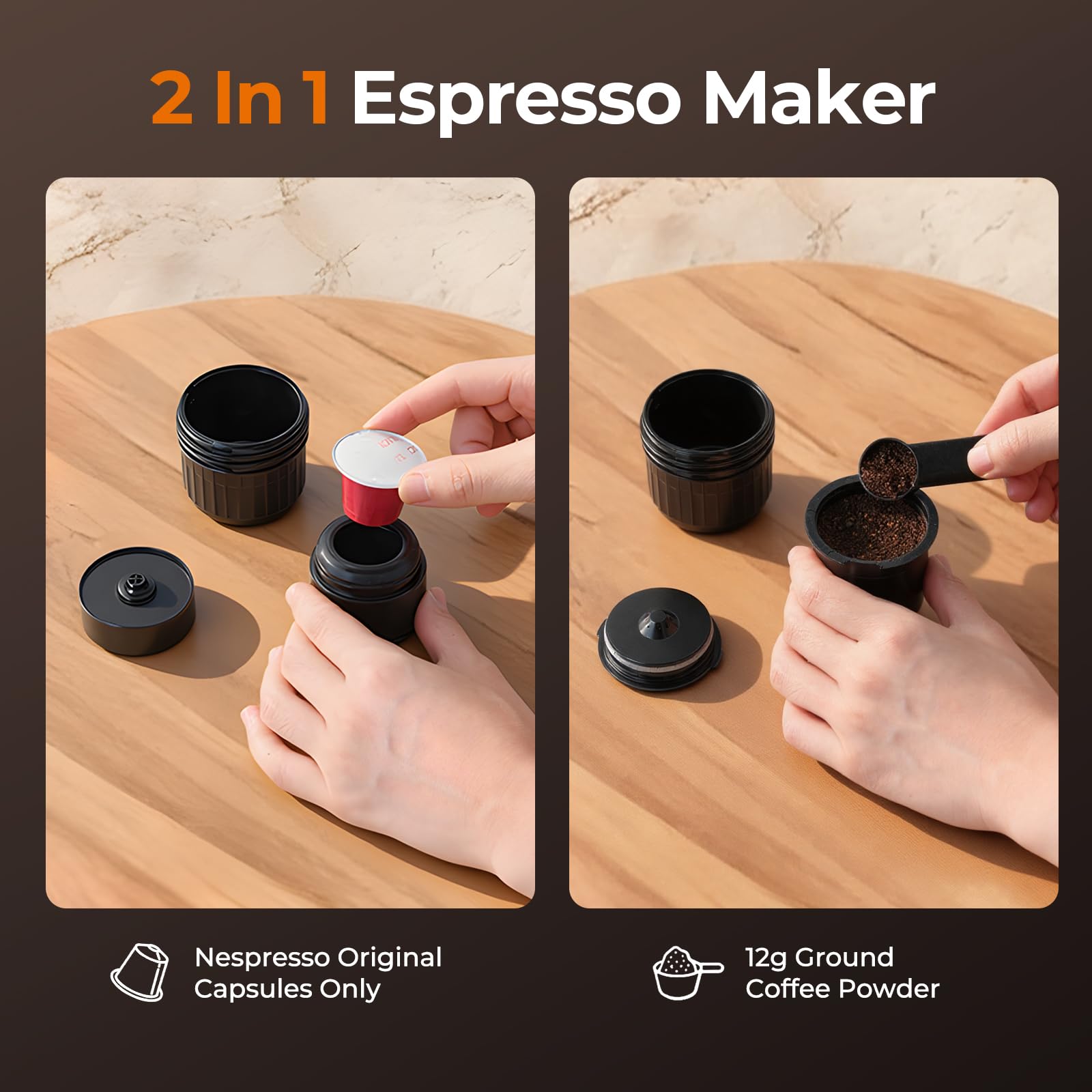 Narcissus compatible with Nespresso Original capsules for convenience