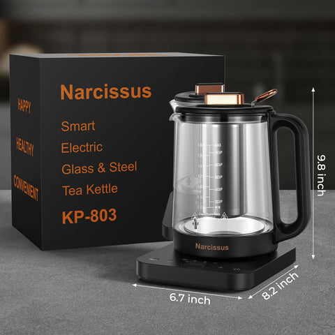 Narcissus 1200W boil delivers fast hot water for quick beverages.