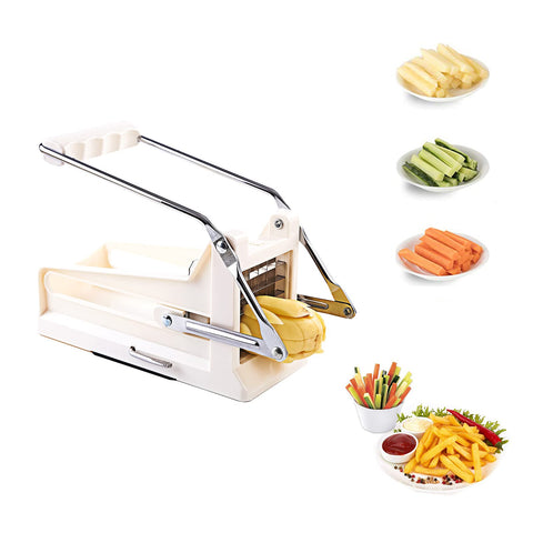 NatldGs French Fry Cutter with dual blades for even fries, ideal for home kitchens
