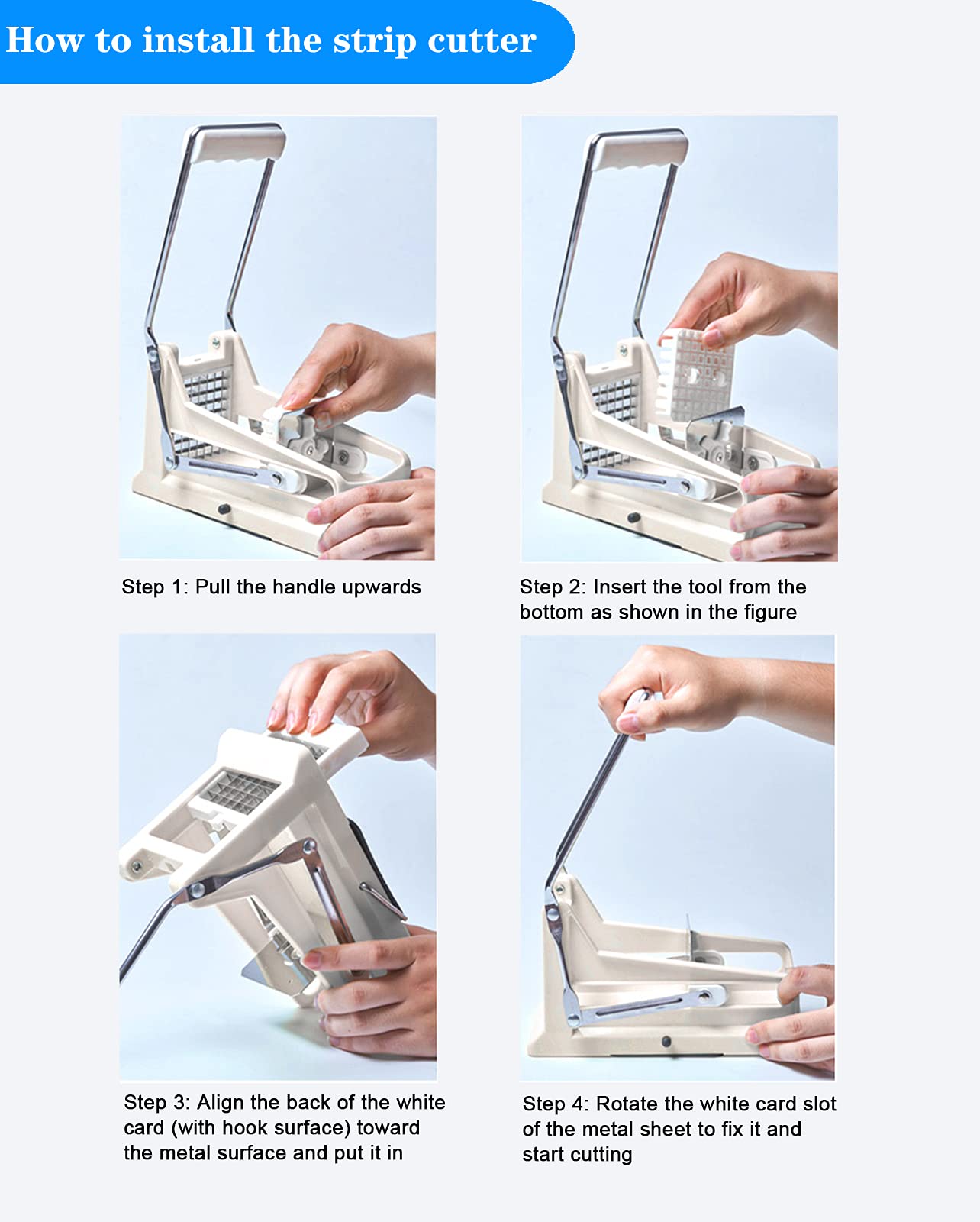 NatldGs device shows two interchangeable blades for thick and thin fries