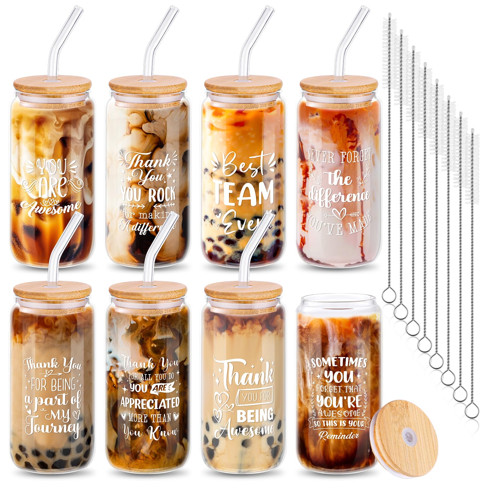 NatNarr 16oz can-shaped glass with lid, ideal for team celebrations and daily beverages.