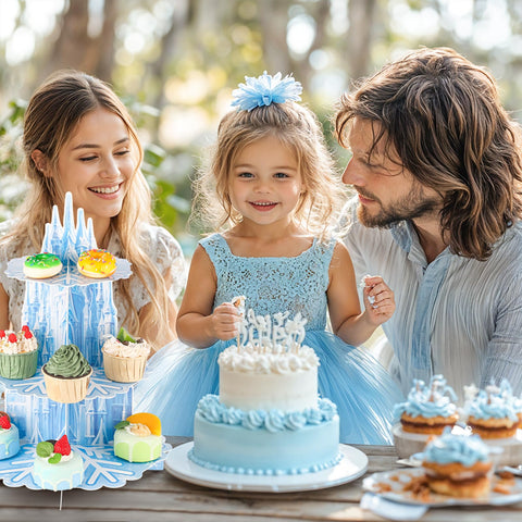 NatNarr Frozen birthday party decor pack for dessert display setup