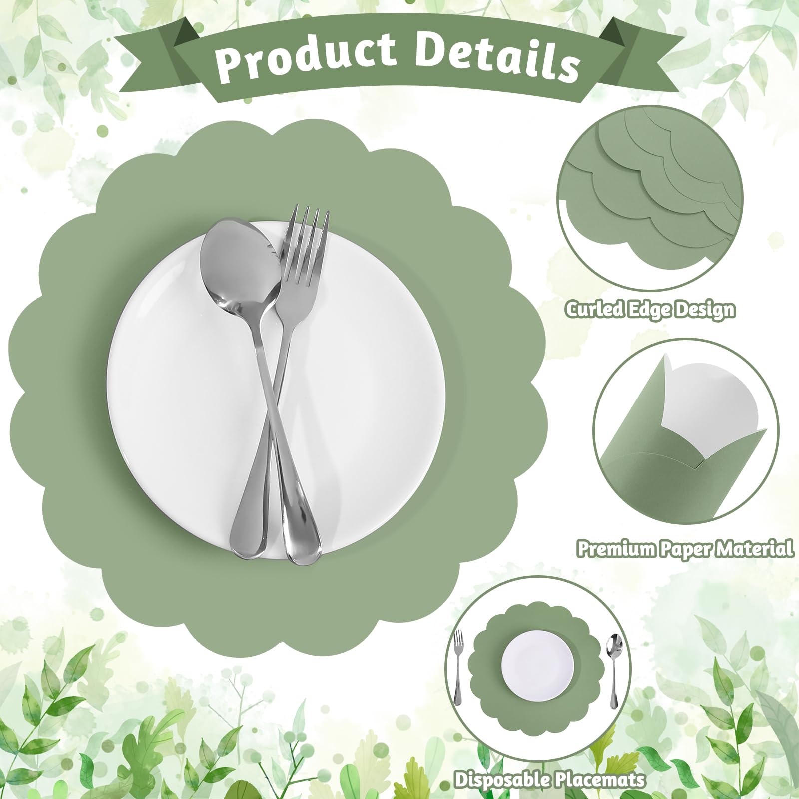 NatNarr thick paper placemats stay durable through meals and gatherings.