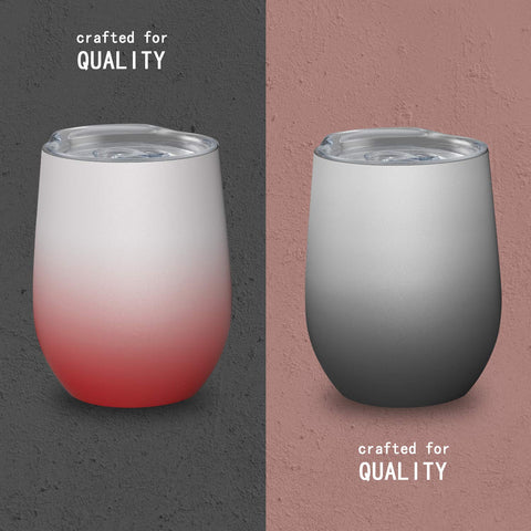 Travel-friendly 12oz wine tumbler compact enough for picnics and hikes.