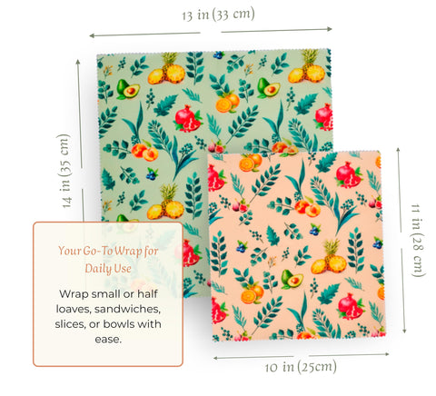 NATURABLE beeswax wrap 14x13 sandwich wrap keeps fillings fresh and flavors intact