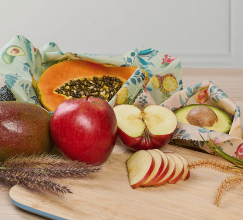 NATURABLE beeswax wraps in drawer-ready bundle for reusable storage