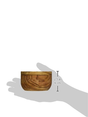 Close-up of olive wood grain detail on Naturally Med salt keeper.