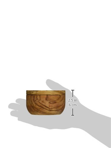 Close-up of olive wood grain detail on Naturally Med salt keeper.