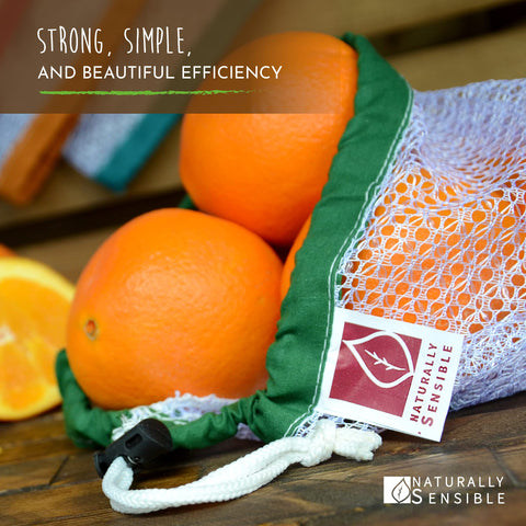 Naturally Sensible blue see-through bag for groceries and quick visibility