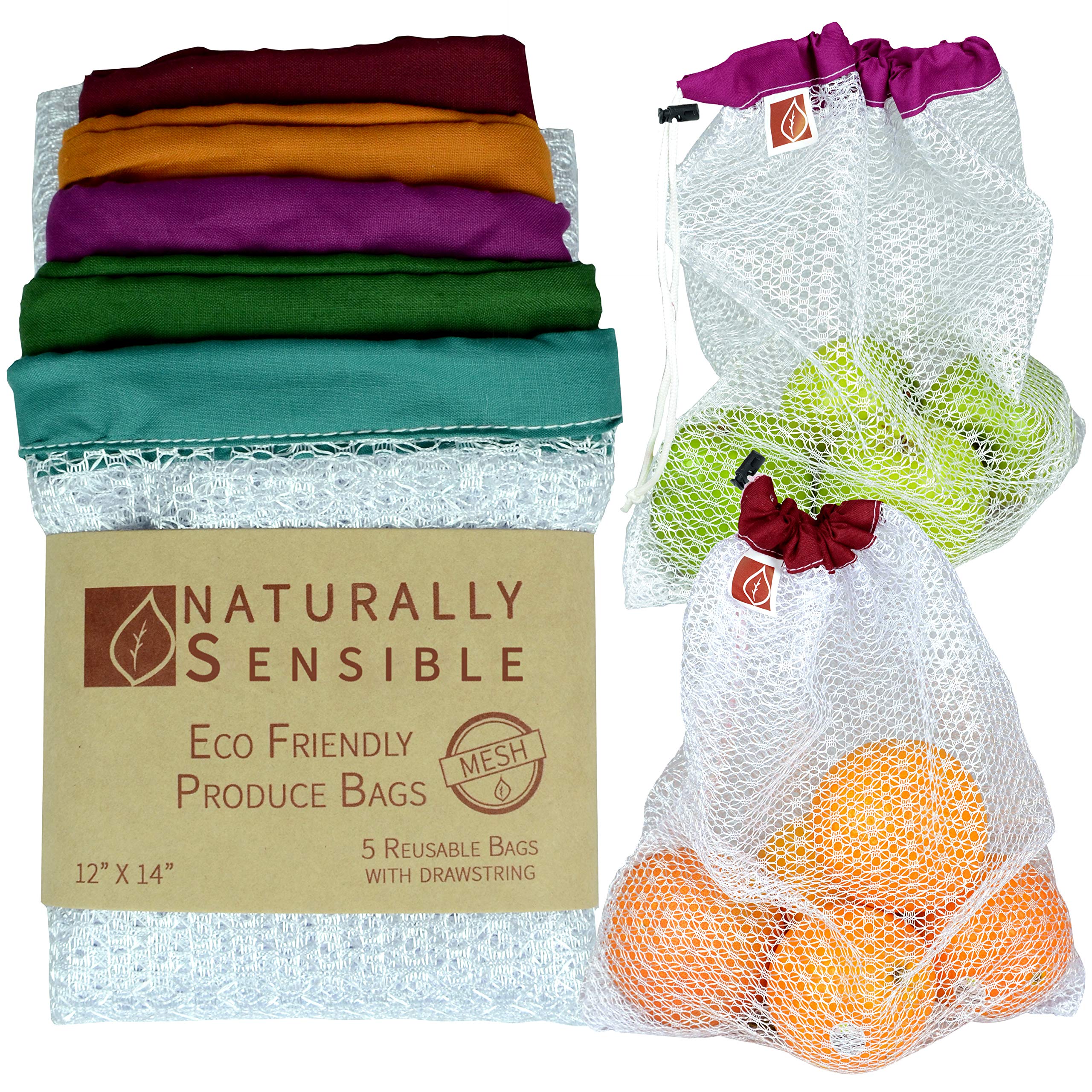 Naturally Sensible red see-through bag for market shopping and easy visibility