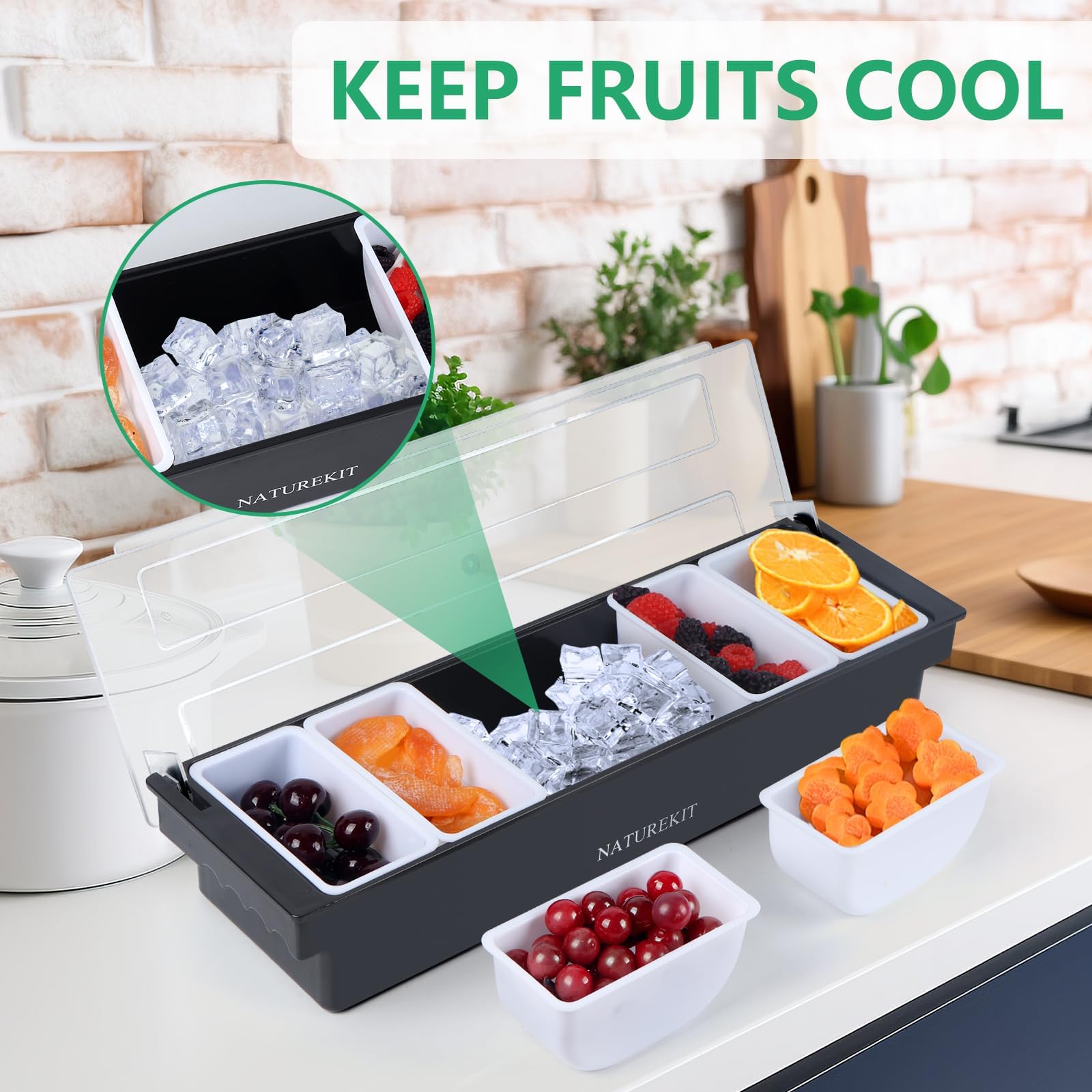 NatureKit sturdy lightweight tray with ergonomic handles for easy transport.