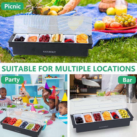 NatureKit multi-use bar and catering tray for various setups.